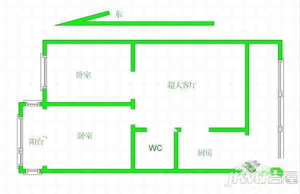 周成小区0室2厅1卫户型图