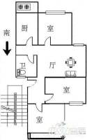 华轩园3室1厅1卫85㎡户型图