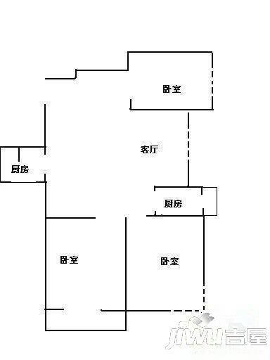 竹林新村0室1厅1卫户型图