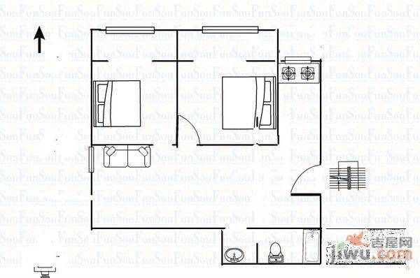 福王府2室2厅1卫93㎡户型图