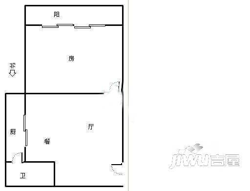 星河苑2室2厅1卫户型图