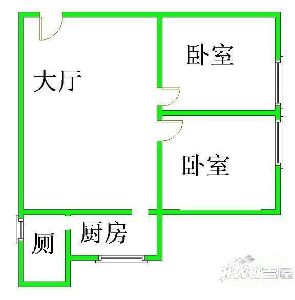 建华1区3室1厅1卫户型图