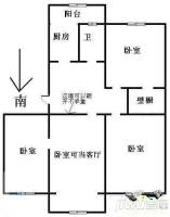 经典花园4室3厅1卫户型图