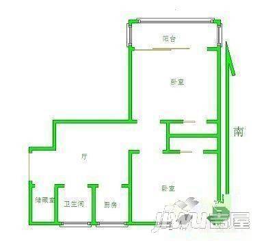 利民小区2室1厅1卫60㎡户型图