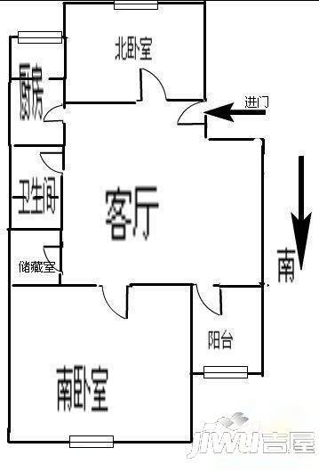 九州花园3室2厅2卫150㎡户型图