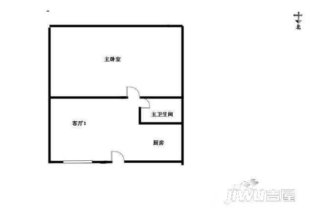 陇南小区2室2厅1卫户型图