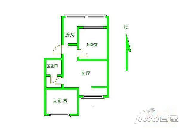 中原康城尚阁1室1厅1卫96.9㎡户型图