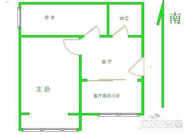 世华园2室2厅1卫户型图