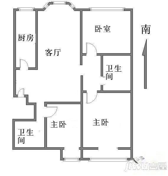 华源河畔明居4室2厅2卫户型图