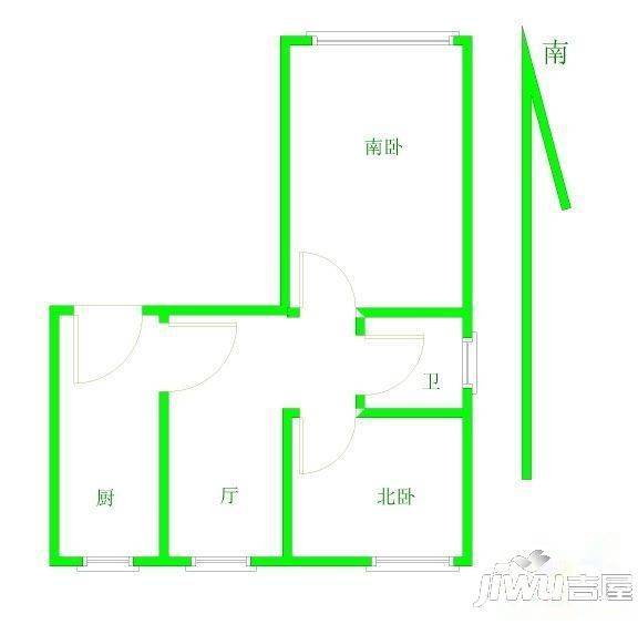 御景名苑2室2厅1卫户型图