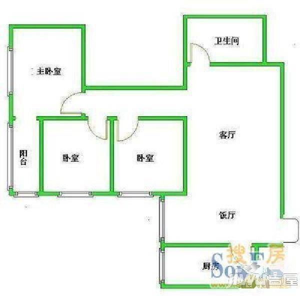 新城广场4室2厅2卫户型图