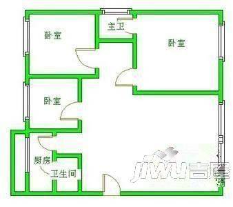 隋唐城2室2厅1卫70㎡户型图