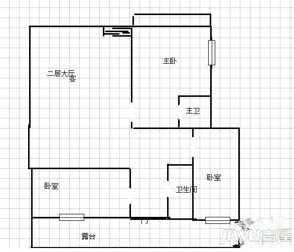 洛阳市高质人才居住区3室2厅1卫户型图