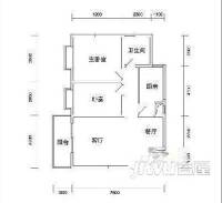 兴苑公寓2室2厅1卫77㎡户型图
