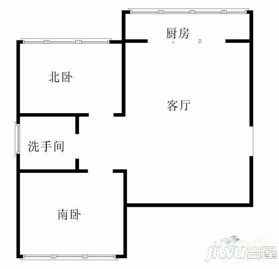 共和小区1室1厅1卫户型图