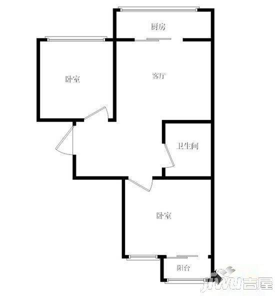 共和小区1室1厅1卫户型图