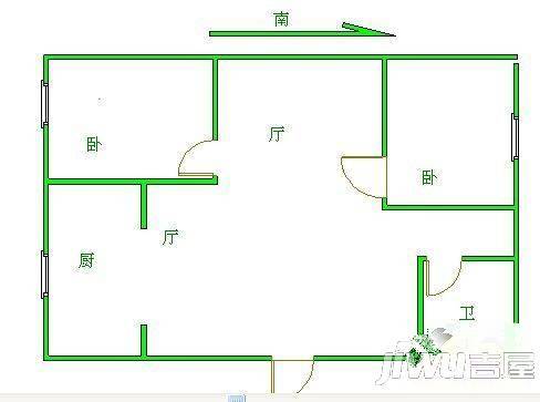 永兴苑2室2厅2卫户型图