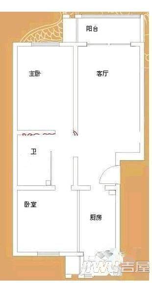 雅香国际0室2厅1卫户型图