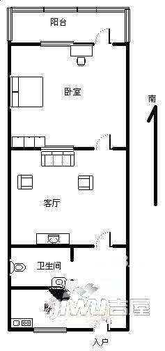 信昌小区2室2厅1卫73㎡户型图