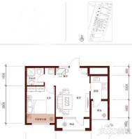北关小区1室2厅1卫户型图