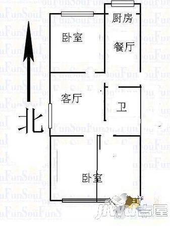 三鑫小区3室2厅1卫115㎡户型图