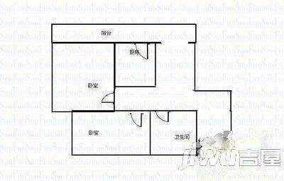 银河苑3室2厅1卫130㎡户型图