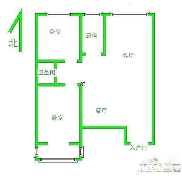 王城大道41号院3室2厅1卫户型图