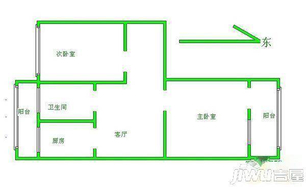 王城大道41号院3室2厅1卫户型图