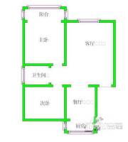 三英花园2室2厅1卫81㎡户型图