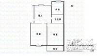 龙四社区2室1厅1卫61㎡户型图