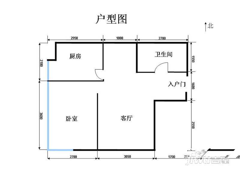 龙瑞小区2室2厅1卫户型图