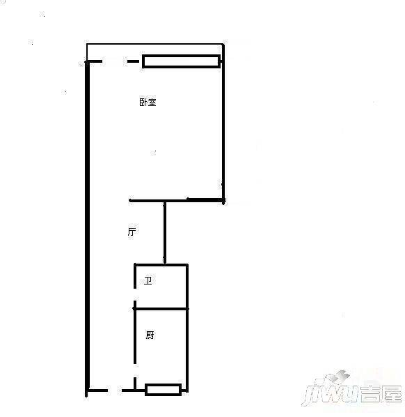 唐城花园2室2厅1卫75㎡户型图