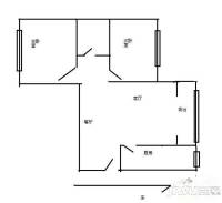 北岸嘉庭2室2厅1卫户型图