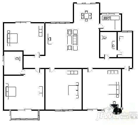 文峰公寓2室1厅1卫80㎡户型图