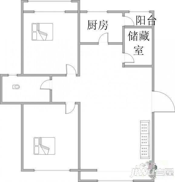 云鹏海天2室2厅1卫户型图