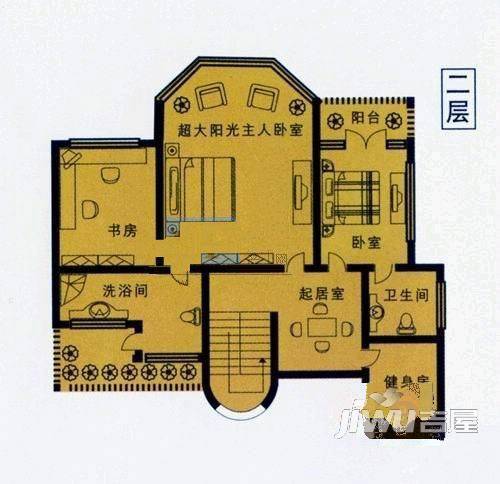 芙蓉别墅6室2厅4卫230㎡户型图