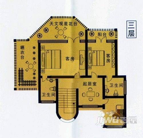 芙蓉别墅6室2厅4卫230㎡户型图