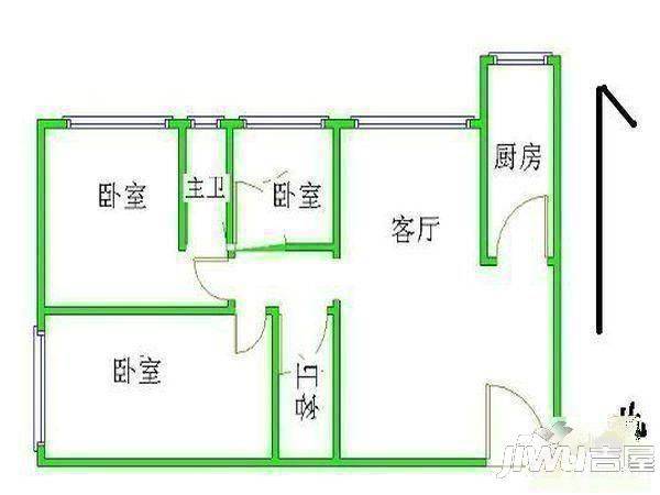 洛阳泊林绿洲3室2厅2卫129㎡户型图