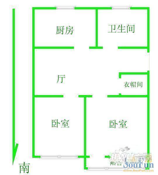 佳华怡景苑3室2厅2卫117㎡户型图