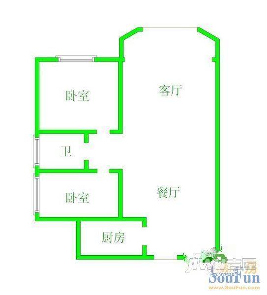 佳华怡景苑3室2厅2卫117㎡户型图