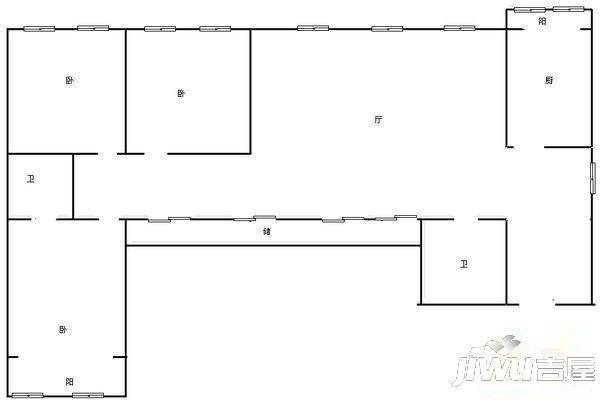 民馨苑3室2厅1卫户型图