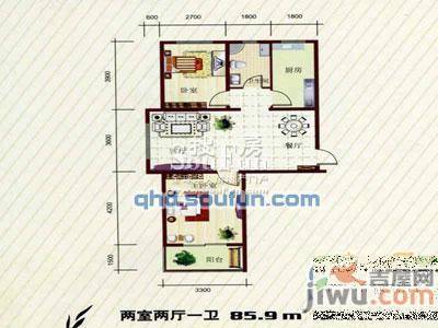 和苑普通住宅102.4㎡户型图