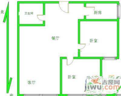 博维新坐标2室2厅1卫85㎡户型图