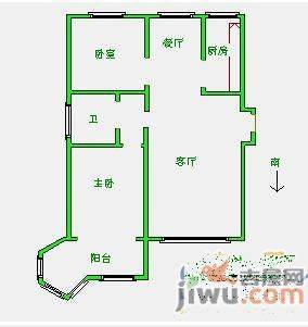 兴龙国际城2室1厅1卫101㎡户型图