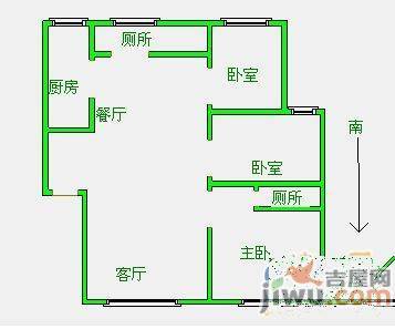 华苑馨居3室2厅2卫132㎡户型图