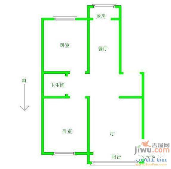 华苑馨居3室2厅2卫132㎡户型图