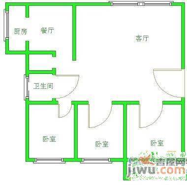 和安里3室1厅1卫119㎡户型图