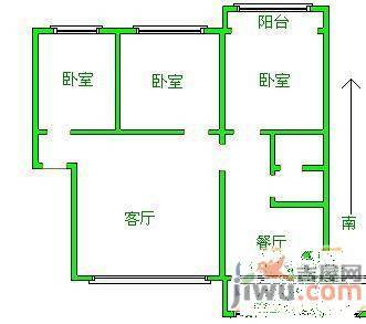 秦皇小区2室1厅1卫82㎡户型图