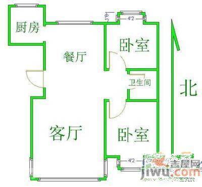 秦皇小区2室1厅1卫82㎡户型图