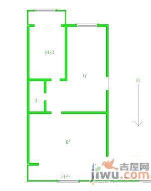 秦皇小区2室1厅1卫82㎡户型图